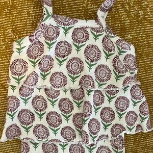 NWT Kate Quinn Mountain Berry Daisy Ruffle Dress Body Suit 6-12